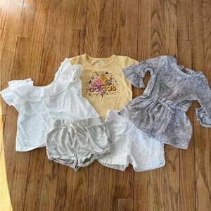 5pc Toddler Summer Bundle 12–18M Gap Adidas Splendid Cherokee Janie and Jack
